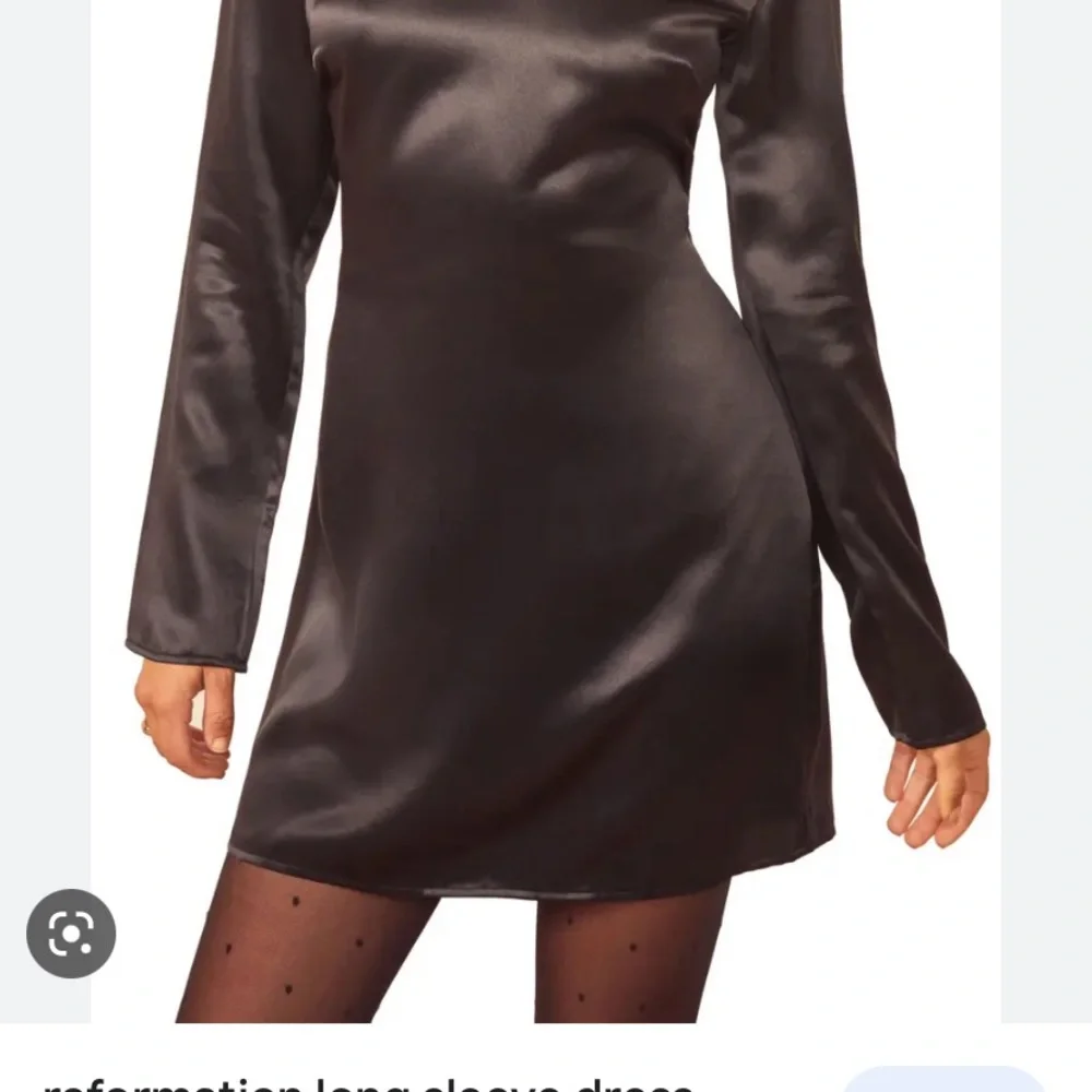 SOLD ✨Silk black mini Reformation dress - Picture 2 of 5